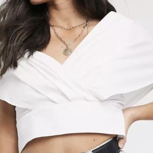 ASOS asymmetrical white top